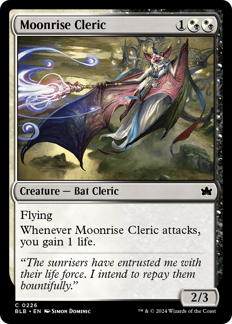 Moonrise Cleric (BLB-226) [Bloomburrow] Foil MTG Single Wizards of the Coast