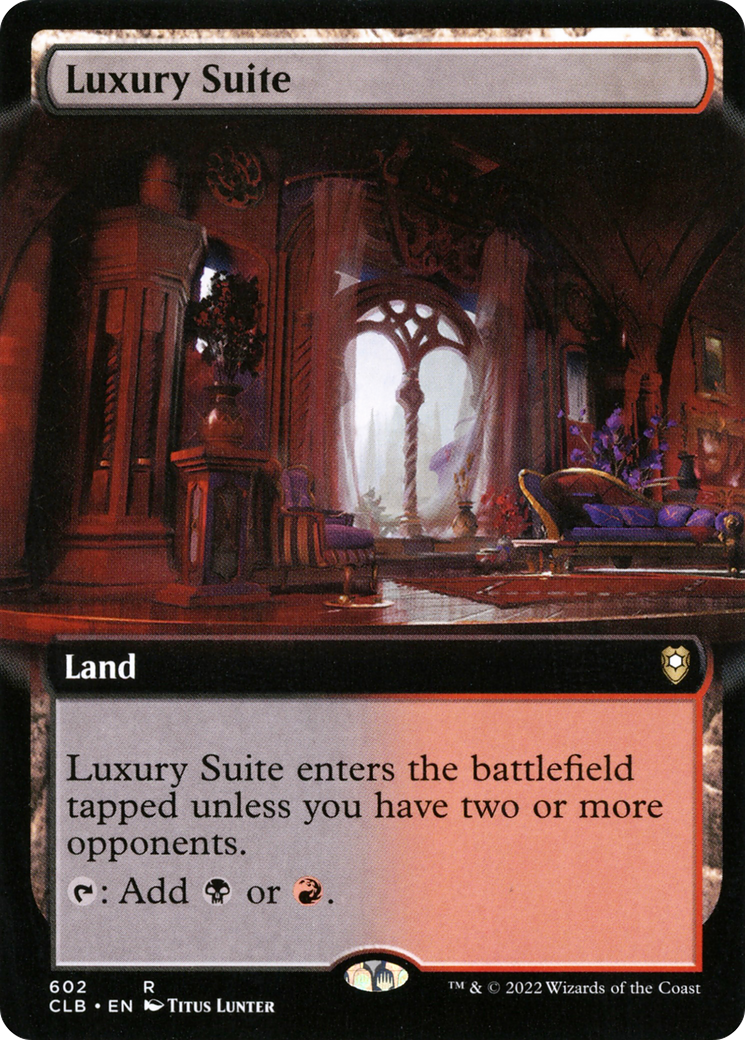 Luxury Suite (CLB-602) [Commander Legends: Battle for Baldur's Gate] (Extended Art) MTG Single Wizards of the Coast