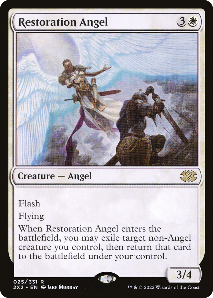 Restoration Angel (2X2-025) [Double Masters 2022] MTG Single Wizards of the Coast