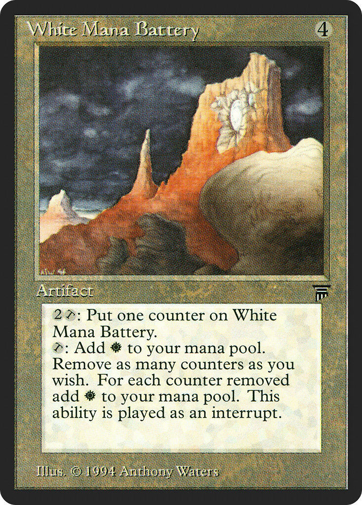 White Mana Battery (LEG-299) [Oldschool] Legends MTG Single Wizards of the Coast