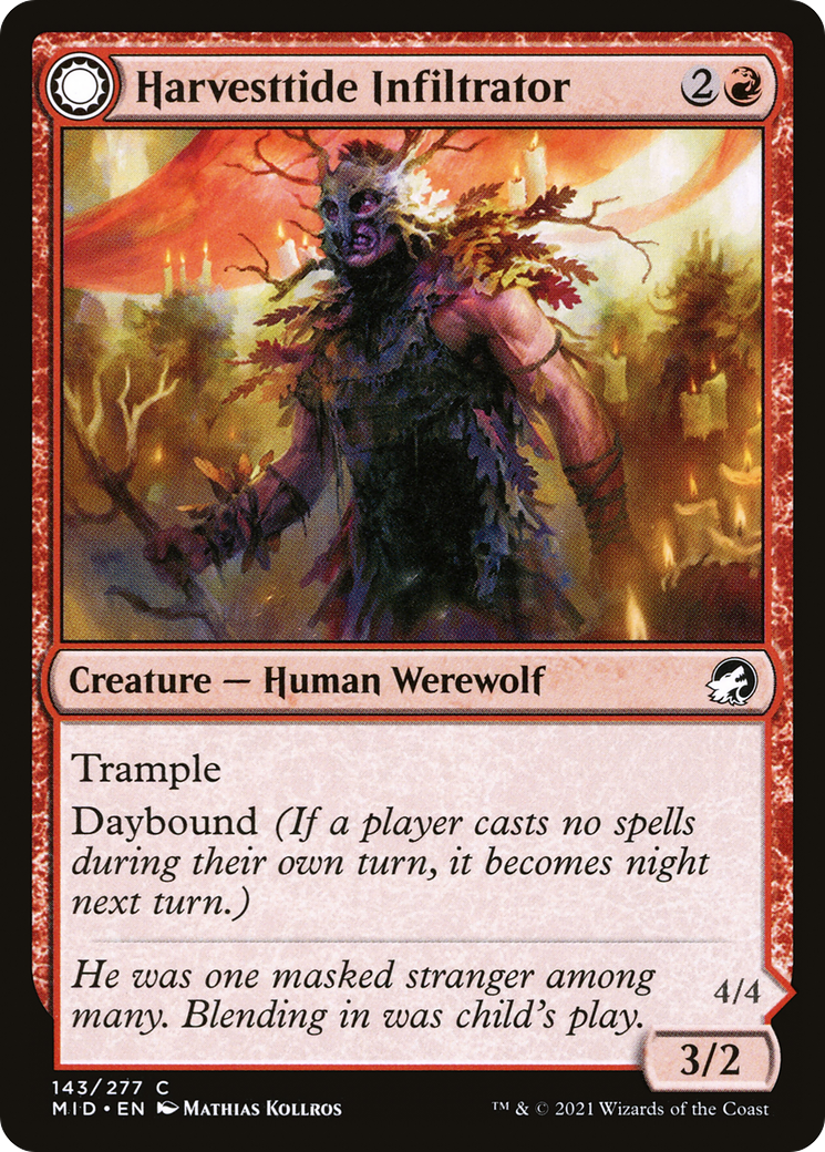 Harvesttide Infiltrator (MID-143) [Innistrad: Midnight Hunt] MTG Single Wizards of the Coast