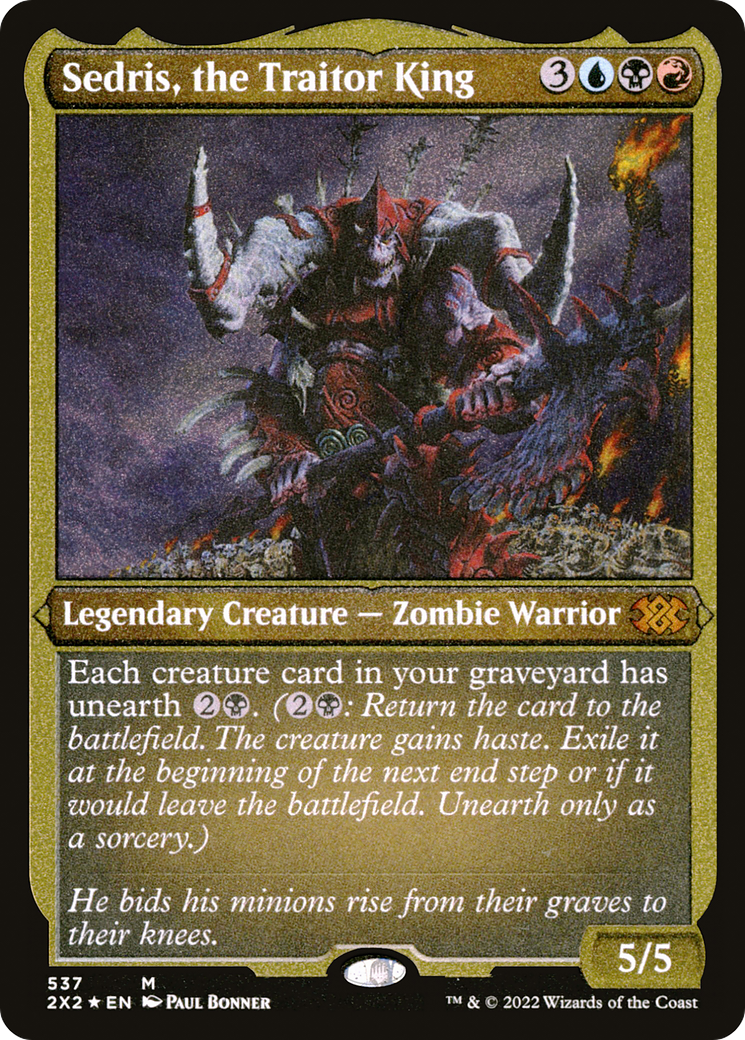 Sedris, the Traitor King (Foil Etched) (2X2-537) [Double Masters 2022] Foil MTG Single Wizards of the Coast