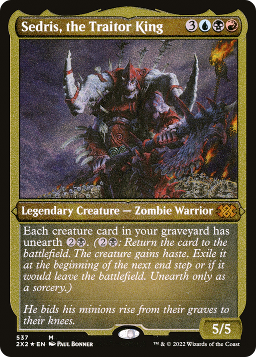 Sedris, the Traitor King (Foil Etched) (2X2-537) [Double Masters 2022] Foil MTG Single Wizards of the Coast