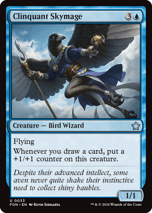 Clinquant Skymage (FDN-033) [Foundations] MTG Single Wizards of the Coast