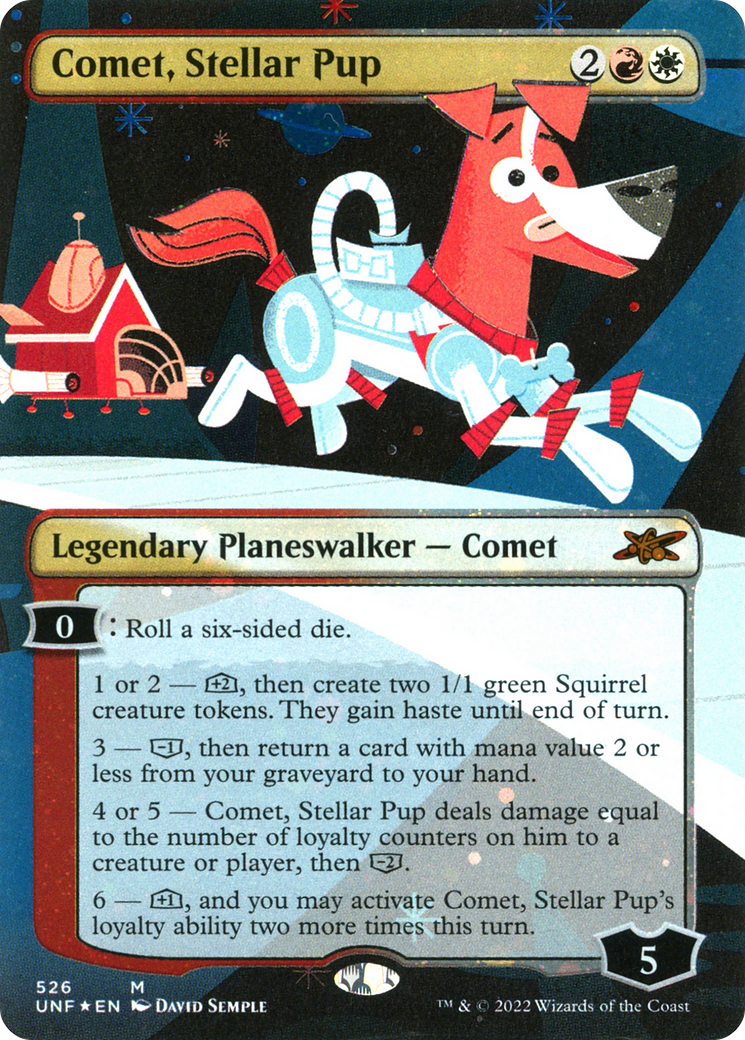 Comet, Stellar Pup (Galaxy Foil) (UNF-526) [Unfinity] (Borderless) Foil MTG Single Wizards of the Coast