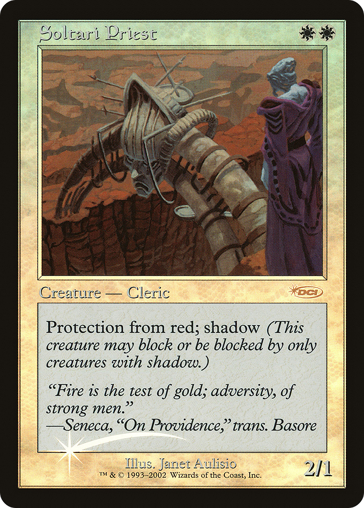 Soltari Priest (FNM-) [Misc] Friday Night Magic 2002 Foil MTG Single Wizards of the Coast