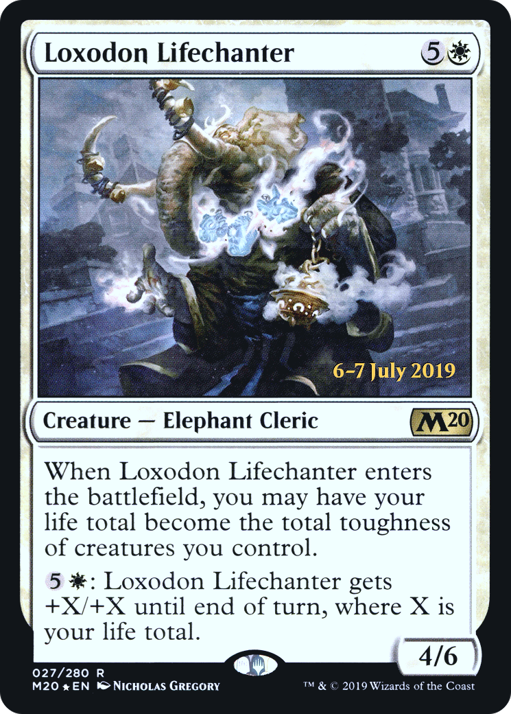 Loxodon Lifechanter (PRE-027) [Core Set 2020 Promos] Foil MTG Single Wizards of the Coast