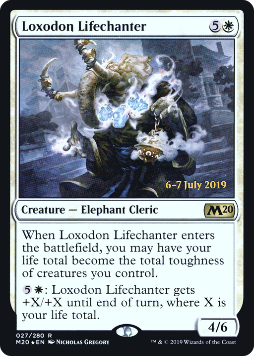 Loxodon Lifechanter (PRE-027) [Core Set 2020 Promos] Foil MTG Single Wizards of the Coast