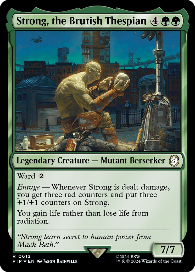 Strong, the Brutish Thespian (Surge Foil) (PIP-612) [Fallout] Foil MTG Single Wizards of the Coast
