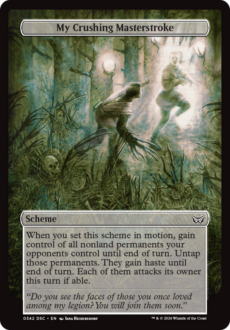My Crushing Masterstroke (Full Art) (A:DSC-342) [Duskmourn: House of Horror Commander] MTG Single Wizards of the Coast