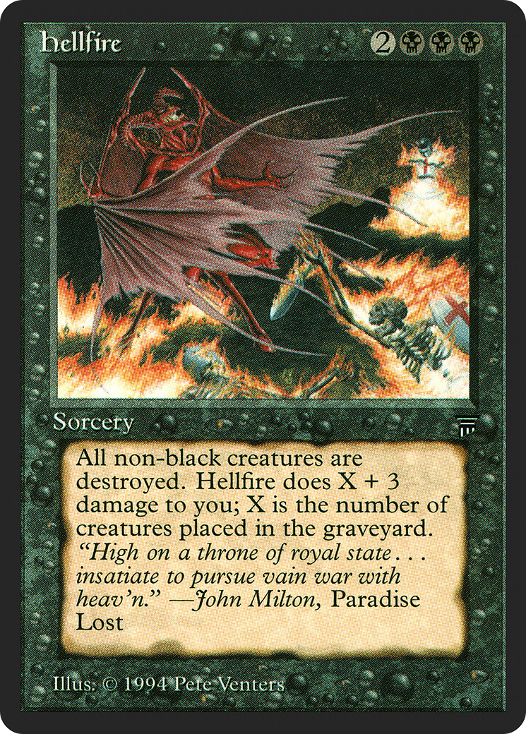 Hellfire (LEG-) [Oldschool] Legends MTG Single Wizards of the Coast