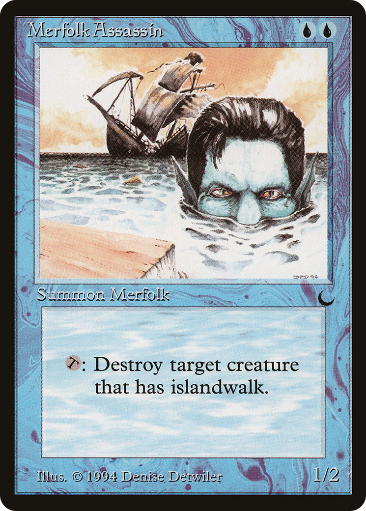 Merfolk Assassin (DRK-032) [Oldschool] The Dark MTG Single Wizards of the Coast