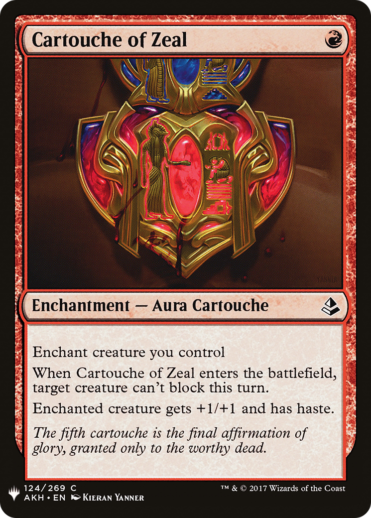Cartouche of Zeal (LIST-AKH-124) [Mystery Booster] The List MTG Single Wizards of the Coast
