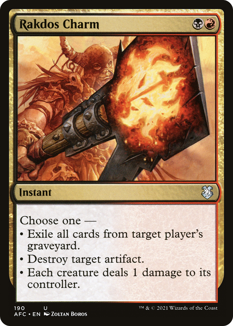 Rakdos Charm (AFC-190) [Forgotten Realms Commander] MTG Single Wizards of the Coast