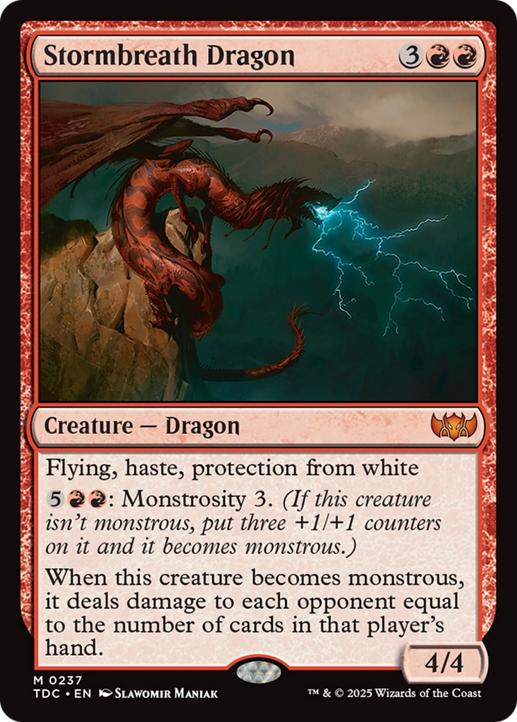 Stormbreath Dragon (TDC-237) [Commander: Tarkir: Dragonstorm] MTG Single Wizards of the Coast