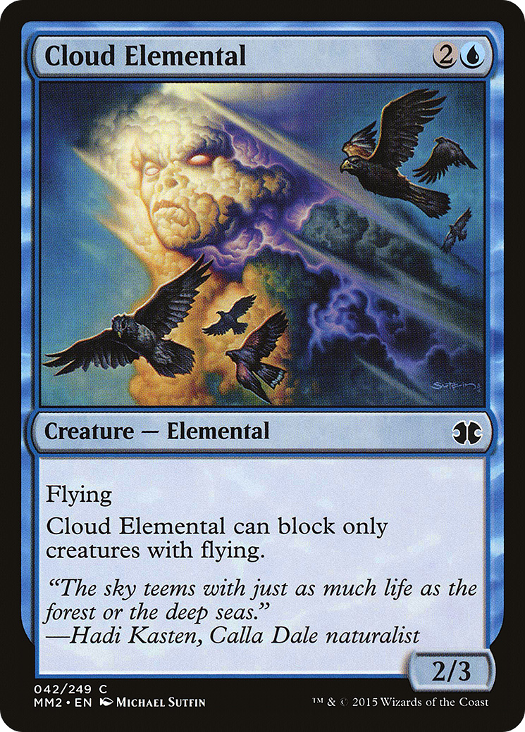 Cloud Elemental (MM2-042) [Modern Masters 2015] Foil MTG Single Wizards of the Coast