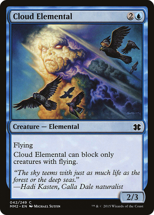 Cloud Elemental (MM2-042) [Modern Masters 2015] MTG Single Wizards of the Coast