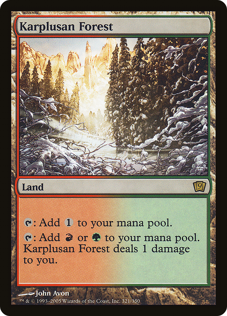 Karplusan Forest (9ED-321) [9th Edition] MTG Single Wizards of the Coast