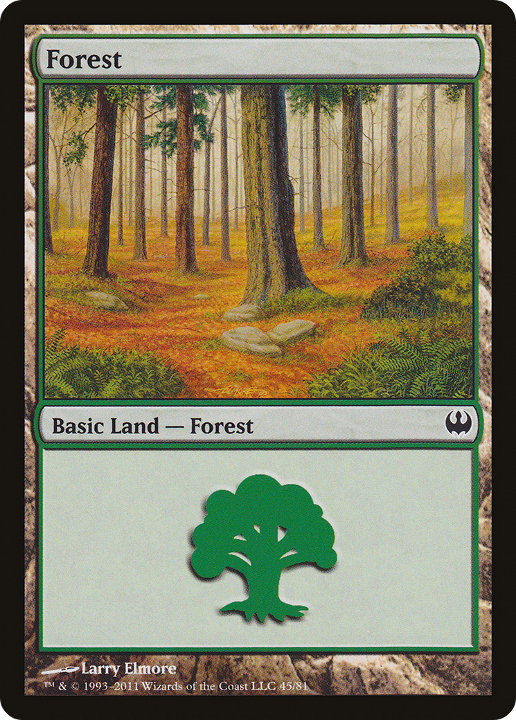 Forest (DDG-045) [Misc] Duel Decks: Knights vs. Dragons MTG Single Wizards of the Coast