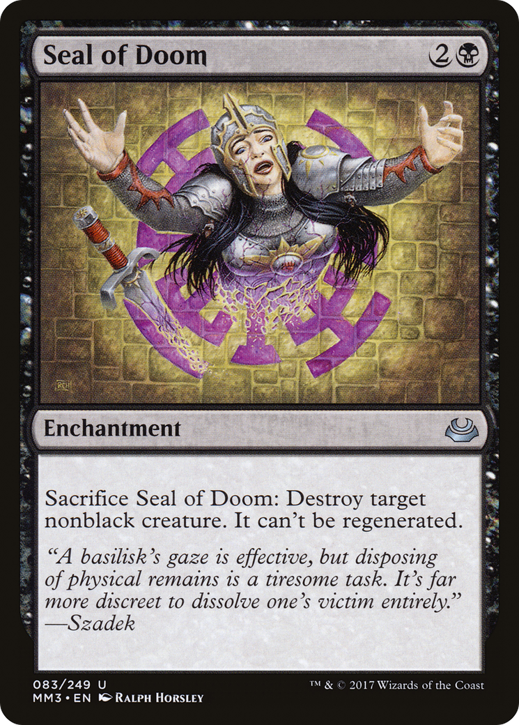 Seal of Doom (MM3-083) [Modern Masters 2017] MTG Single Modern Masters 2017