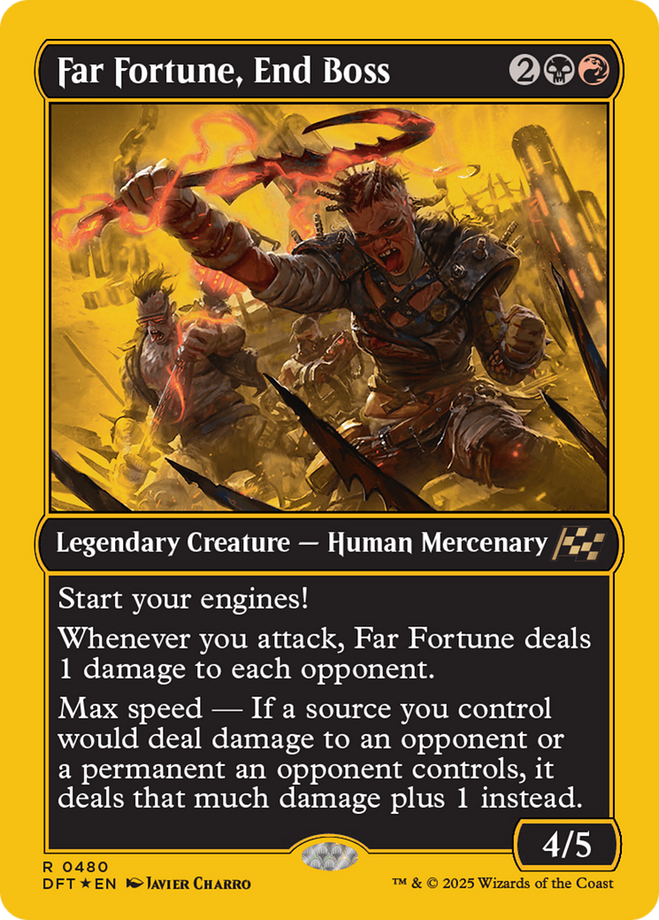 Far Fortune, End Boss (First-Place Foil) (DFT-480) [Aetherdrift] Foil MTG Single Wizards of the Coast