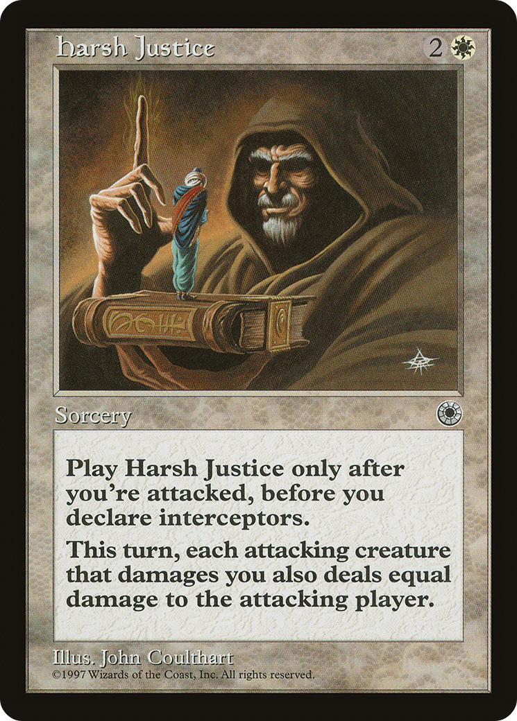 Harsh Justice (POR-) [Misc] Portal MTG Single Wizards of the Coast