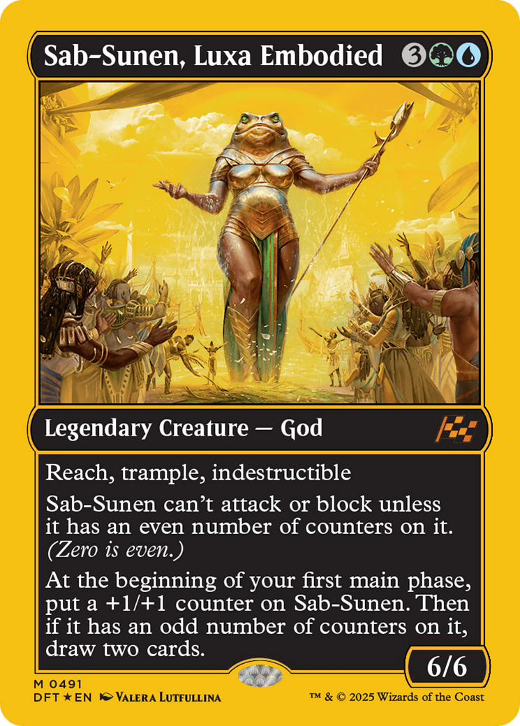 Sab-Sunen, Luxa Embodied (First-Place Foil) (DFT-491) [Aetherdrift] Foil MTG Single Wizards of the Coast