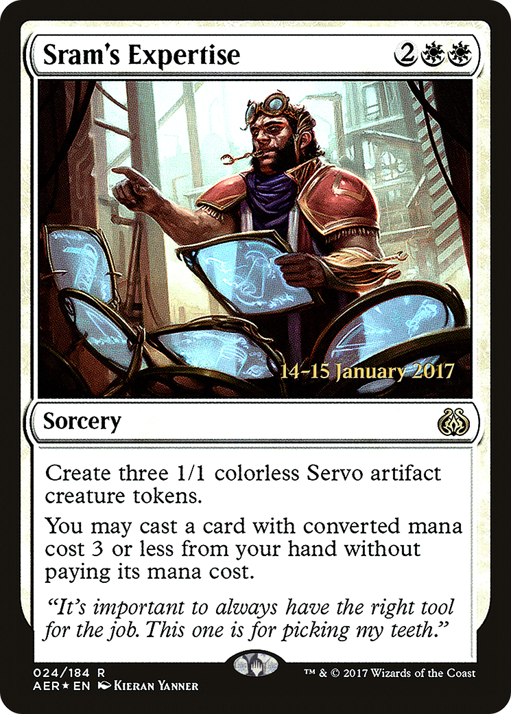 Sram's Expertise (PRE-024) [Aether Revolt Promos] Foil MTG Single Wizards of the Coast