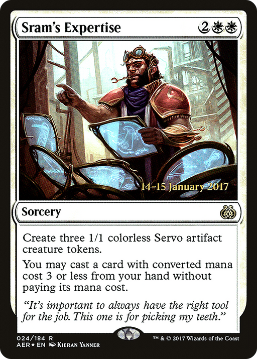 Sram's Expertise (PRE-024) [Aether Revolt Promos] Foil MTG Single Wizards of the Coast