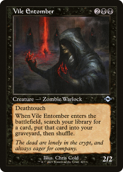 Vile Entomber (MH2-403) [Modern Horizons 2] Foil MTG Single Wizards of the Coast