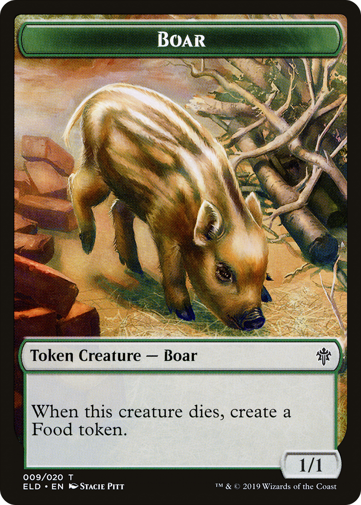 Boar (TELD-009) [Tokens] Throne of Eldraine Tokens MTG Single Wizards of the Coast