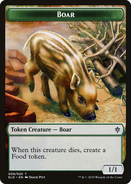 Boar (TELD-009) [Tokens] Throne of Eldraine Tokens MTG Single Wizards of the Coast