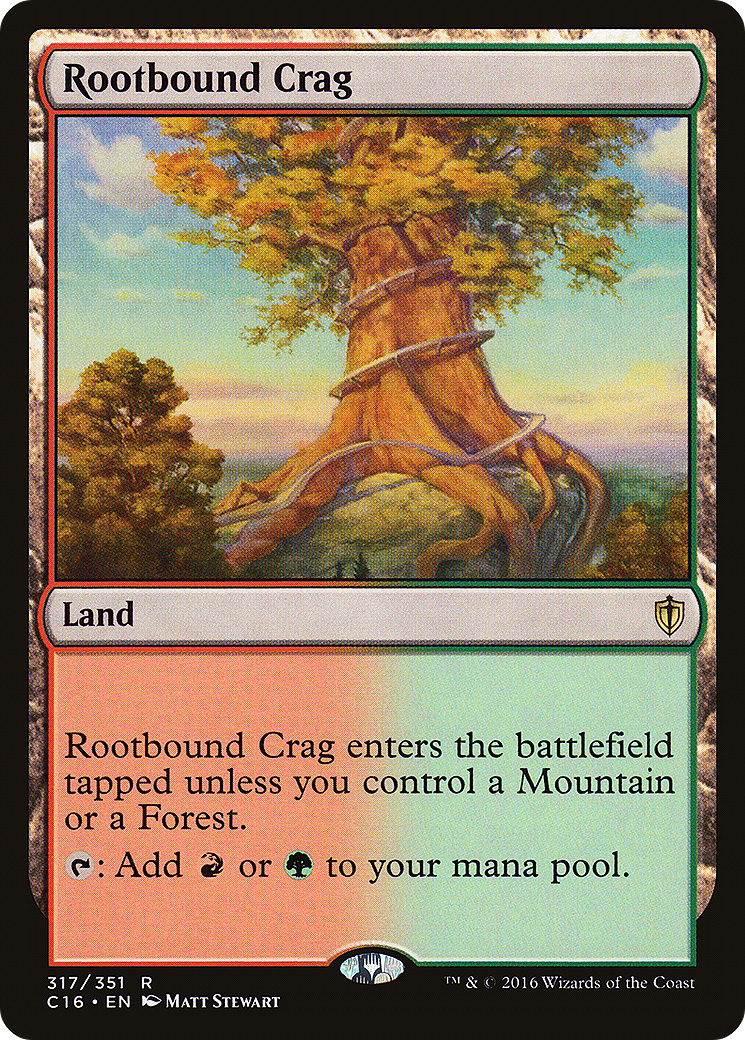 Rootbound Crag (C16-317) [Commander 2016] MTG Single Wizards of the Coast