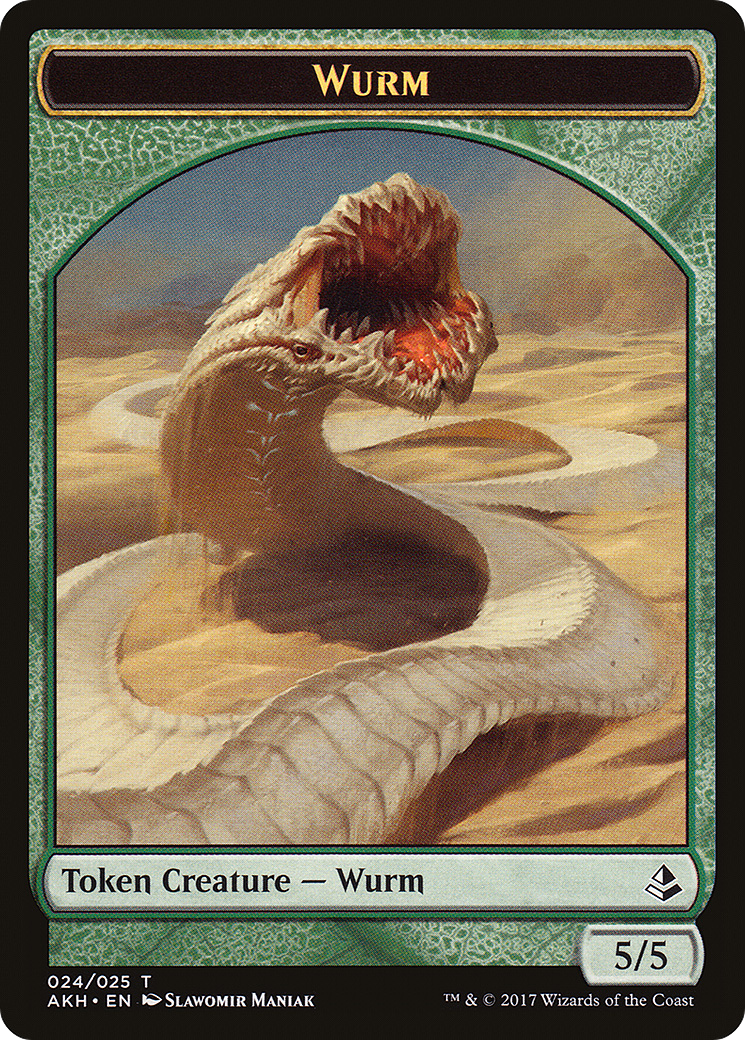 Wurm Token (AKH-024) [Tokens] Amonkhet Tokens Foil MTG Single Wizards of the Coast