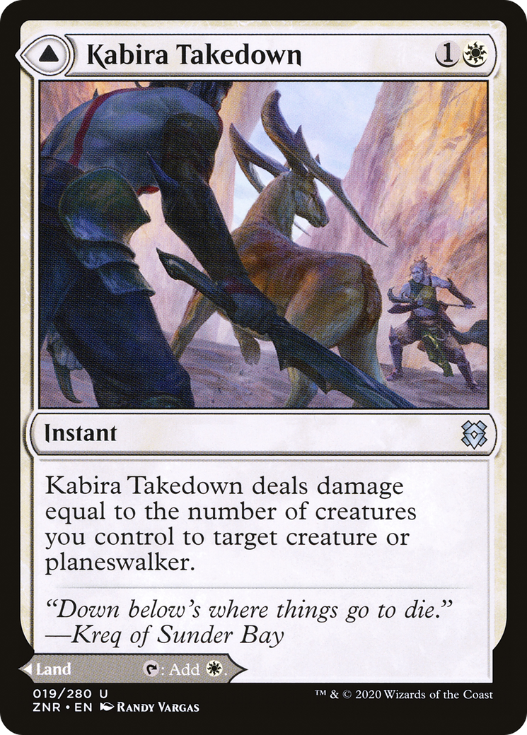 Kabira Takedown // Kabira Plateau (ZNR-019) [Zendikar Rising] Foil MTG Single Wizards of the Coast