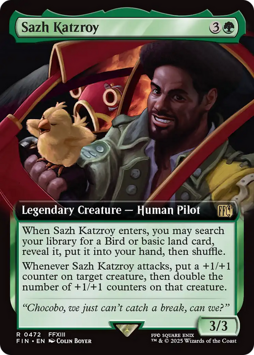 Sazh Katzroy (FIN-472) [FINAL FANTASY] (Extended Art) MTG Single Wizards of the Coast