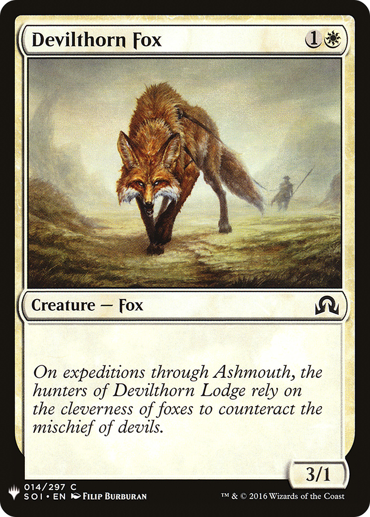Devilthorn Fox (LIST-SOI-14) [Mystery Booster] The List MTG Single Wizards of the Coast