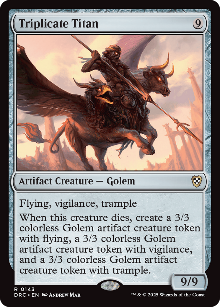Triplicate Titan (DRC-143) [Commander: Aetherdrift] MTG Single Wizards of the Coast