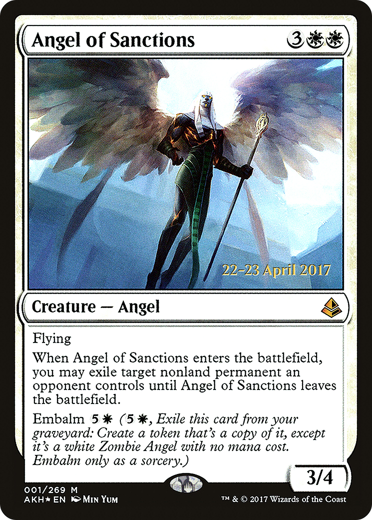 Angel of Sanctions (PRE-001) [Amonkhet Promos] Foil MTG Single Wizards of the Coast