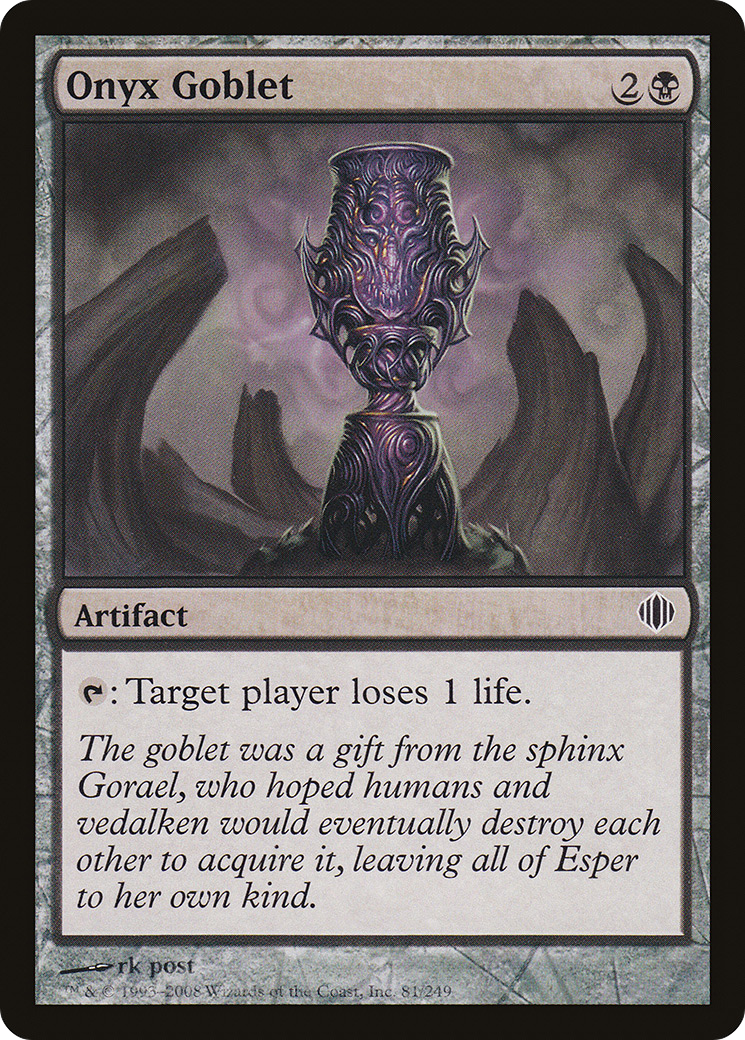 Onyx Goblet (ALA-081) [Shards of Alara] MTG Single Wizards of the Coast