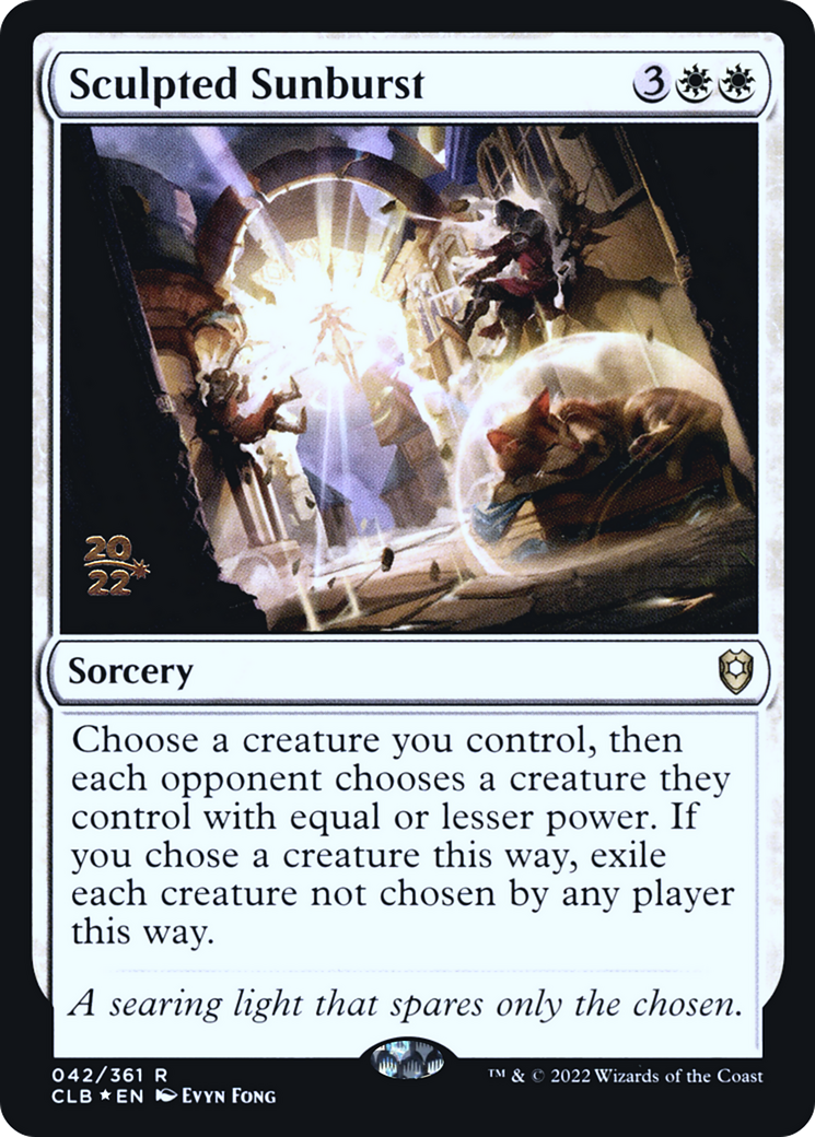 Sculpted Sunburst (PRE-42S) [Battle for Baldur's Gate Promos] Foil MTG Single Wizards of the Coast
