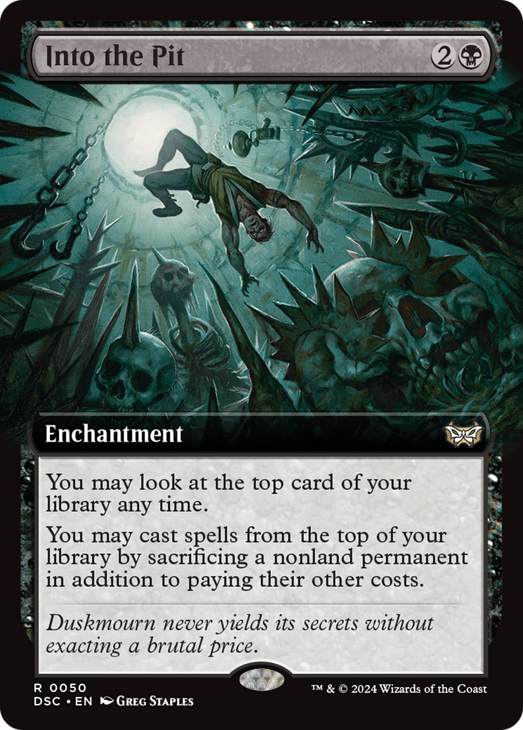 Into the Pit (DSC-050) [Duskmourn: House of Horror Commander] (Extended Art) MTG Single Wizards of the Coast
