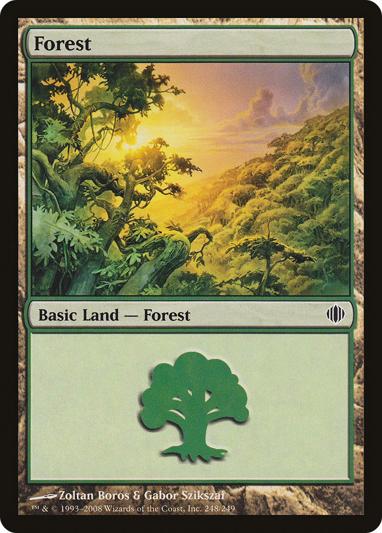 Forest (ALA-248) [Shards of Alara] Foil MTG Single Wizards of the Coast