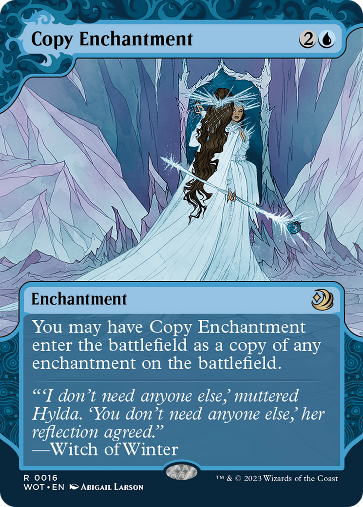 Copy Enchantment (WOT-016) [Wilds of Eldraine: Enchanting Tales] (Showcase) (Borderless) Foil MTG Single Wizards of the Coast