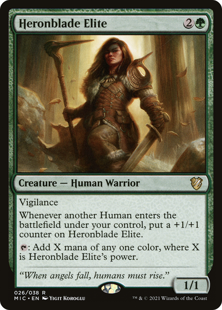 Heronblade Elite (MIC-026) [Midnight Hunt Commander] MTG Single Wizards of the Coast