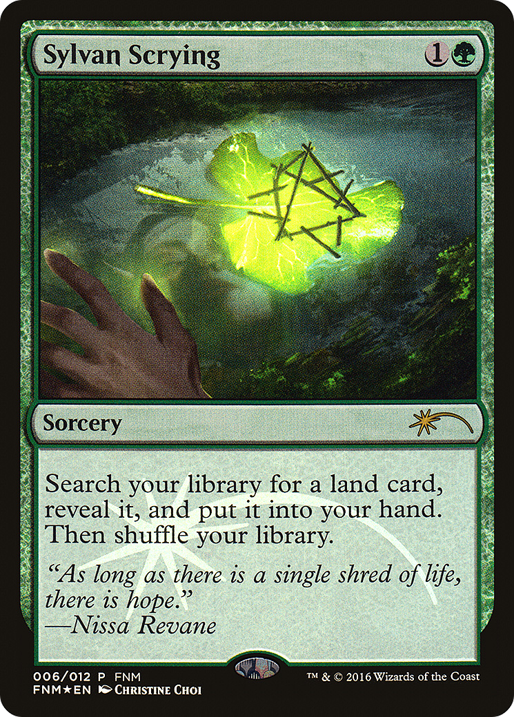 Sylvan Scrying (FNM-006) [Misc] Friday Night Magic 2016 Foil MTG Single Wizards of the Coast