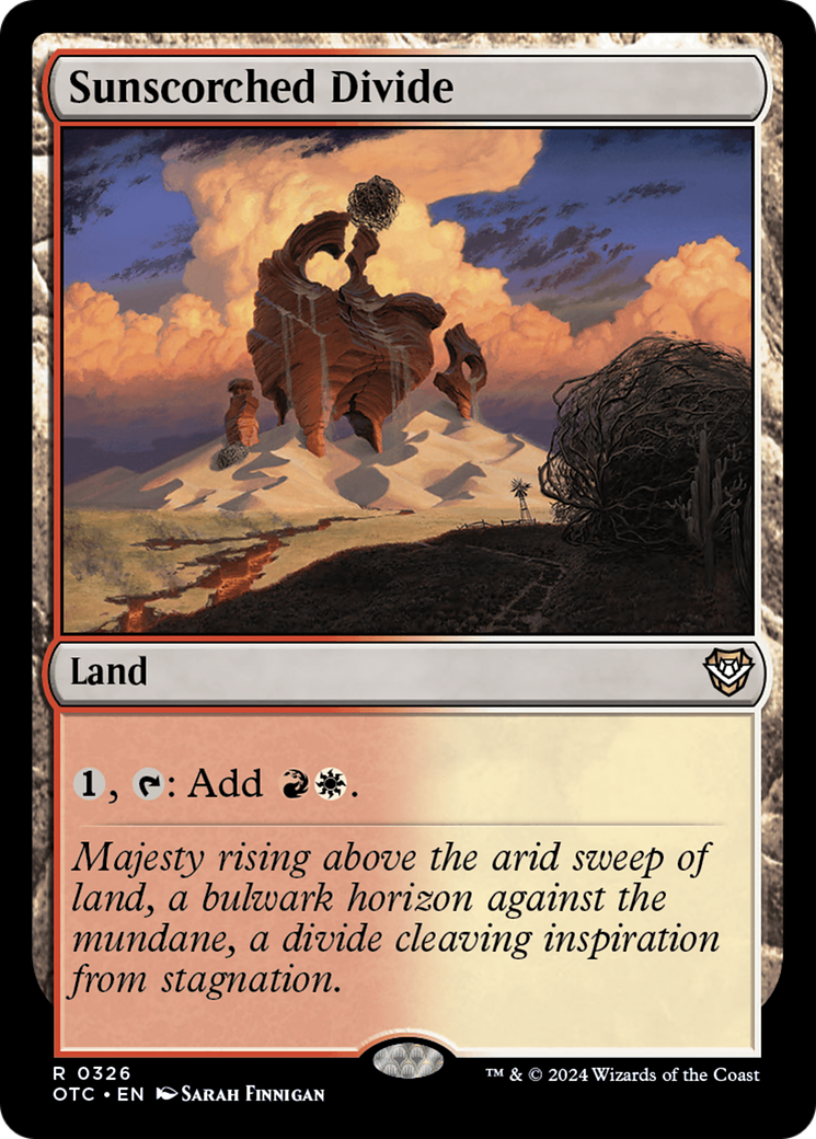 Sunscorched Divide (OTC-326) [Outlaws of Thunder Junction Commander] MTG Single Wizards of the Coast
