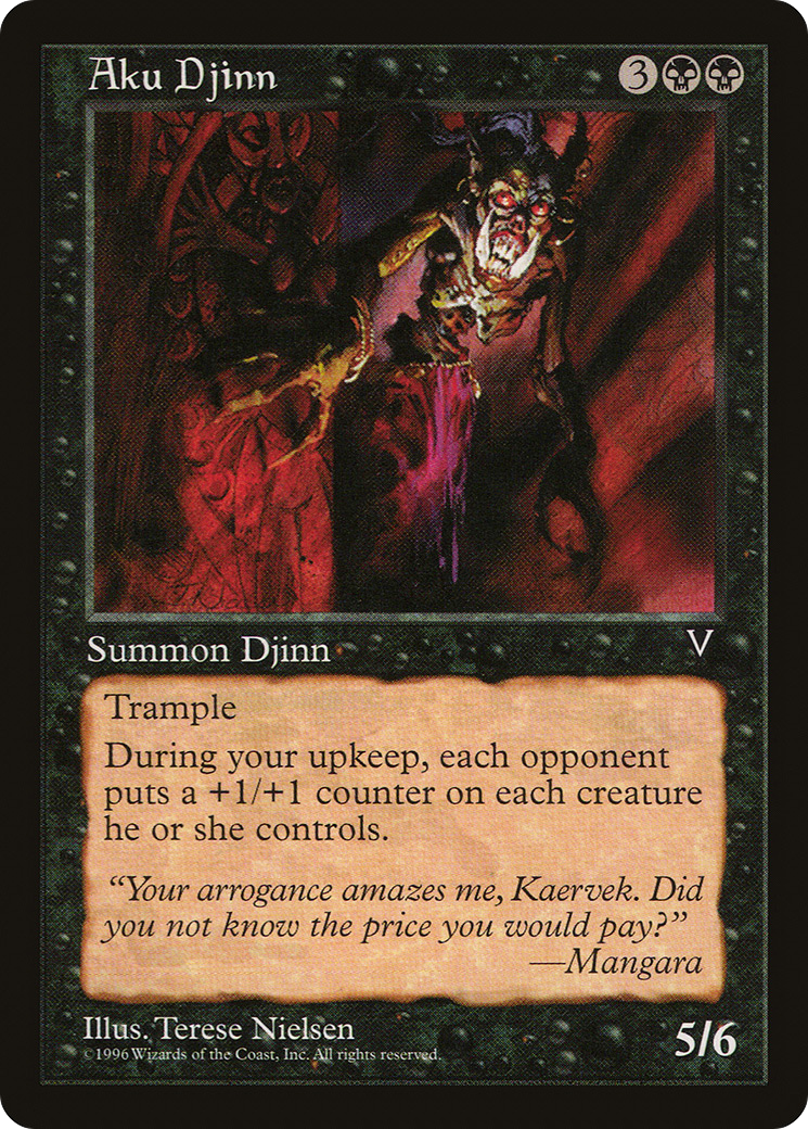 Aku Djinn [Visions] MTG Single Magic: The Gathering   