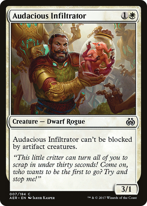 Audacious Infiltrator (AER-007) [Aether Revolt] MTG Single Wizards of the Coast
