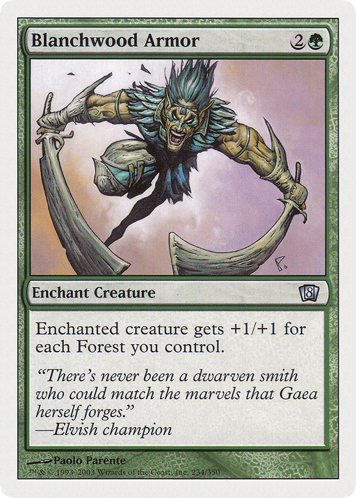 Blanchwood Armor (8ED-234) [8th Edition] Foil MTG Single Wizards of the Coast